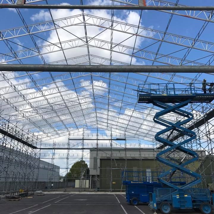 Scaffolding for Temporary Roof Erection