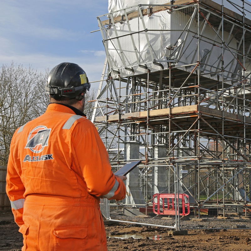 Scaffolding for energy, power transmission and distribution