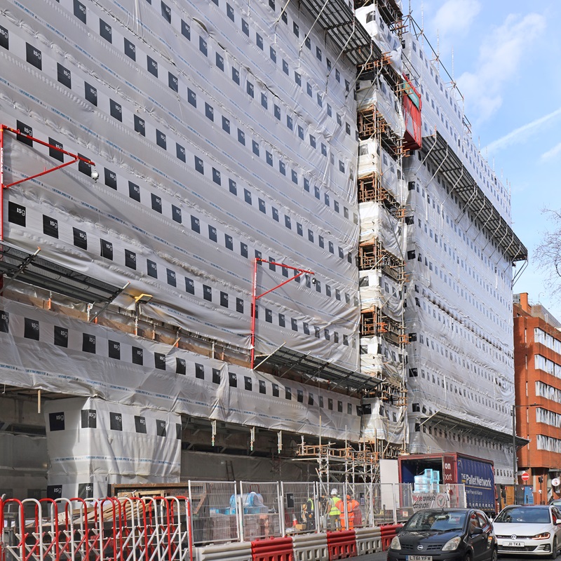 Scaffolding for Redevelopment Marylebone Road