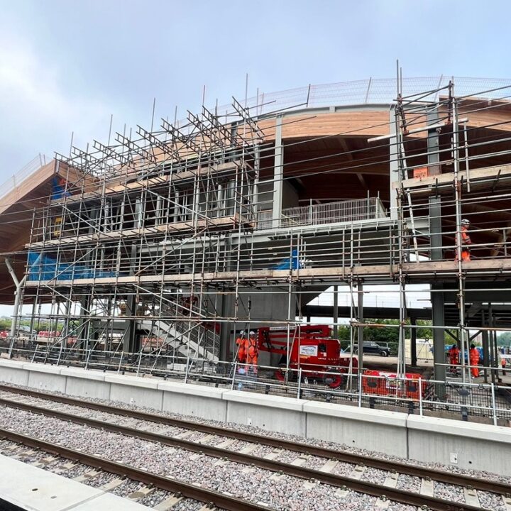 Cambridge South Station Scaffolding
