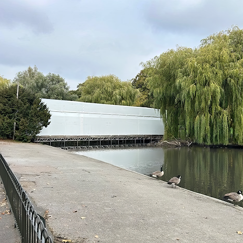 Wardown Suspension Bridge Scaffolding