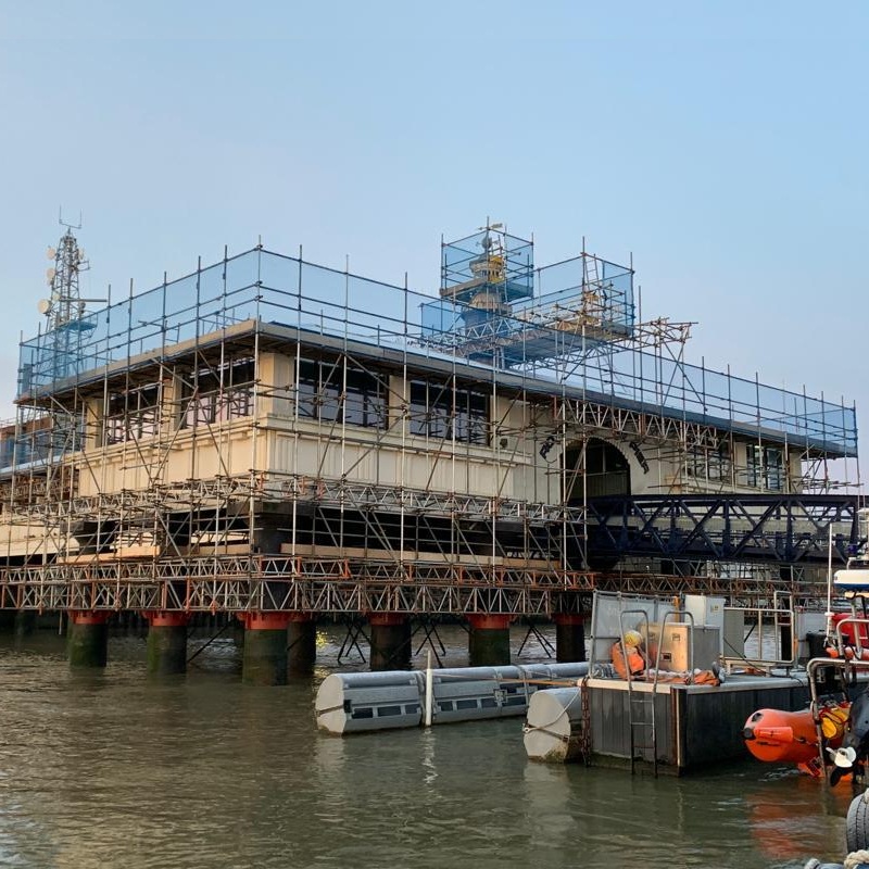 Gravesend Pier Scaffold for Roof Repairs