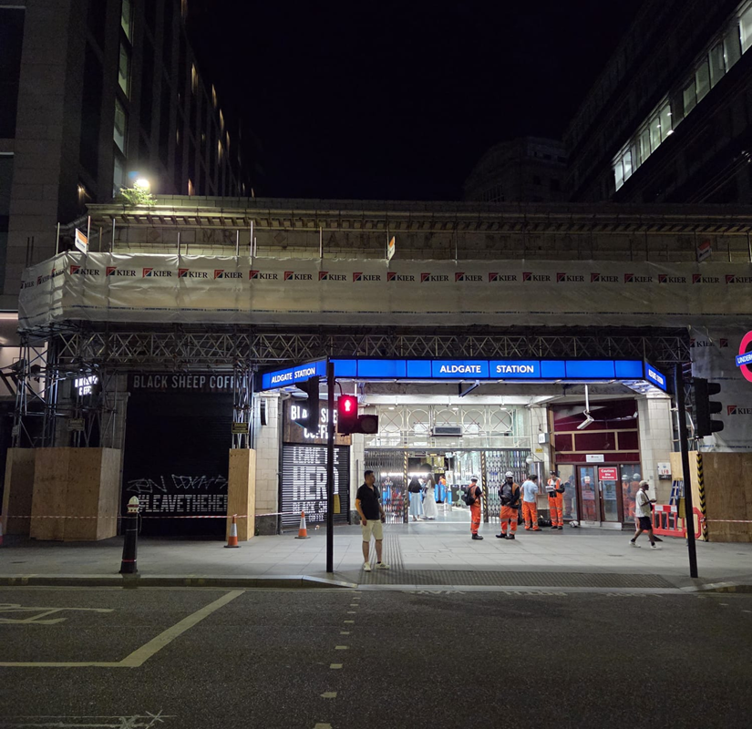 Alltask Scaffolding Aldgate Train Station